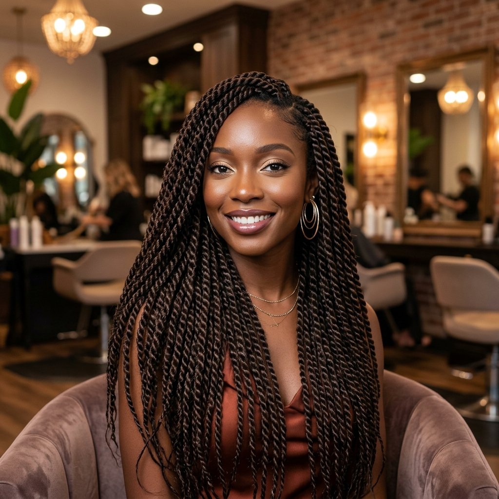 Large Knotless Braids